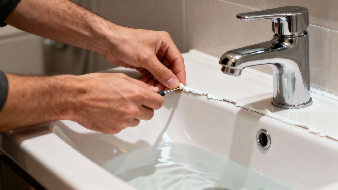 L’astuce de génie des bricoleurs pour enlever les traces de silicone autour d’un lavabo