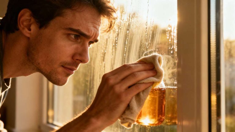 Cette technique avec du vinaigre tiède qui transforme vos vitres sales en miroirs