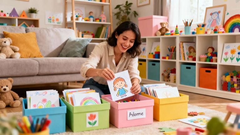 Ce que les parents organisés utilisent pour stocker les dessins et les bricolages de leurs enfants sans être envahis