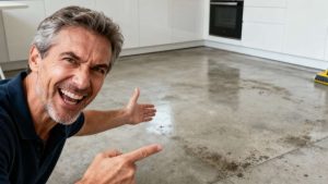 L’astuce de génie des hôtes expérimentés pour nettoyer les sols en béton sans laisser de résidus