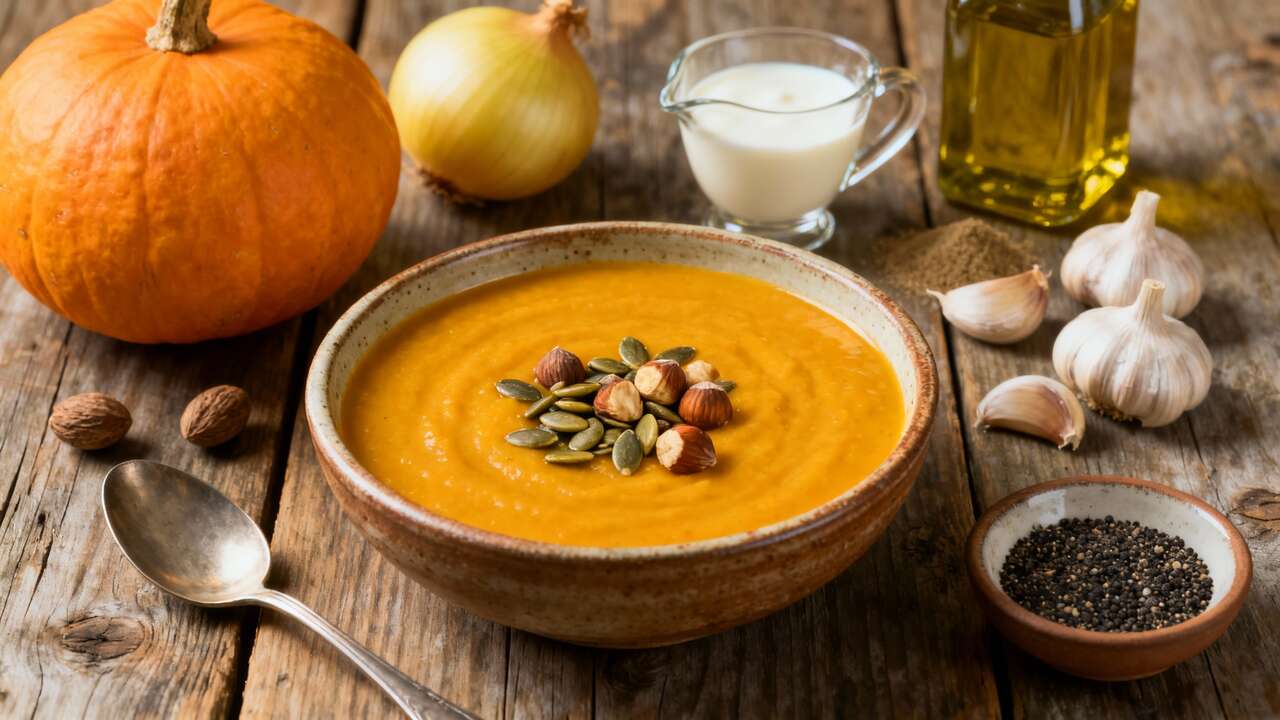 La seule soupe au potimarron que Julie Andrieu fait en novembre : Un velouté onctueux en 20 minutes