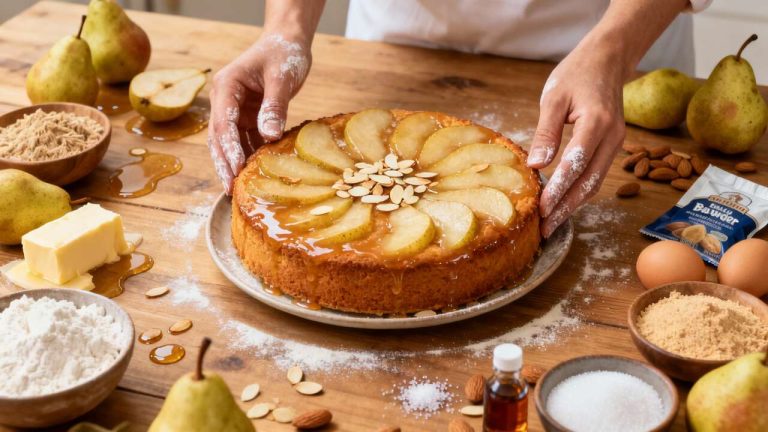 Ce gâteau aux poires est le préféré de Julie Andrieu : Simple, parfumé et inratable