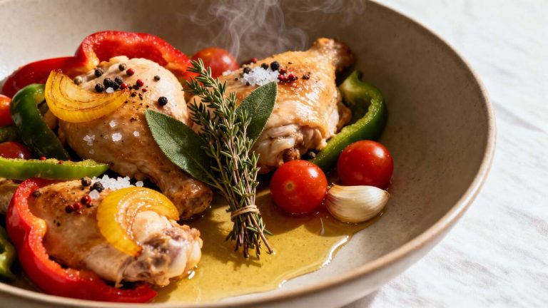 La technique de Julie Andrieu pour un Poulet Basquaise fondant sans matière grasse