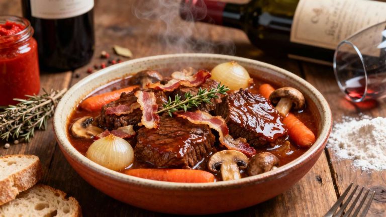 Le plat qui réchauffe préféré de Julie Andrieu : Comment réussir un bœuf bourguignon tendre à souhait
